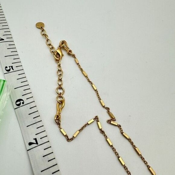 Stella & Dot Quill Layering Necklace Gold Tone Marbled - Picture 4 of 5